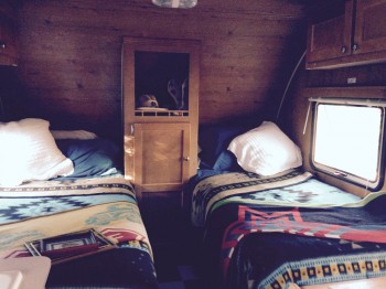 Custom Retro RV with Twin Beds, let you get cozy.