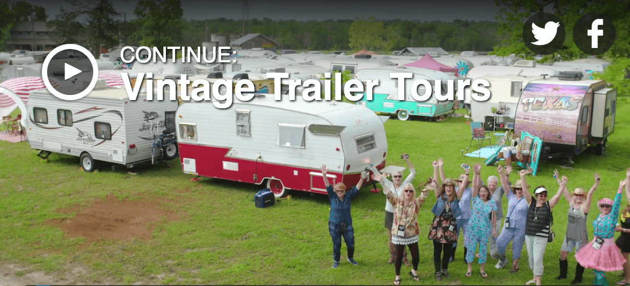 The Junk Gypsies tour vintage trailers with Sisters on the Fly