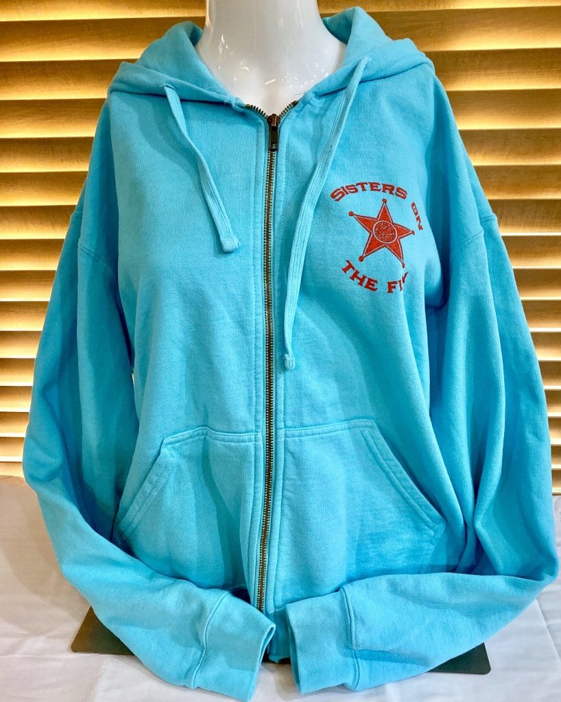 SOTF Sheriff Badge Hoodie - Turquoise - Sisters on the Fly